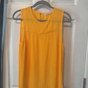 Michael Kors Yellow Pleated Top